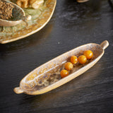 Milani Marbled Stoneware Platter - Brown