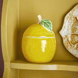 Limone Lemon Stoneware Storage Jar with Lid 220ml - Yellow