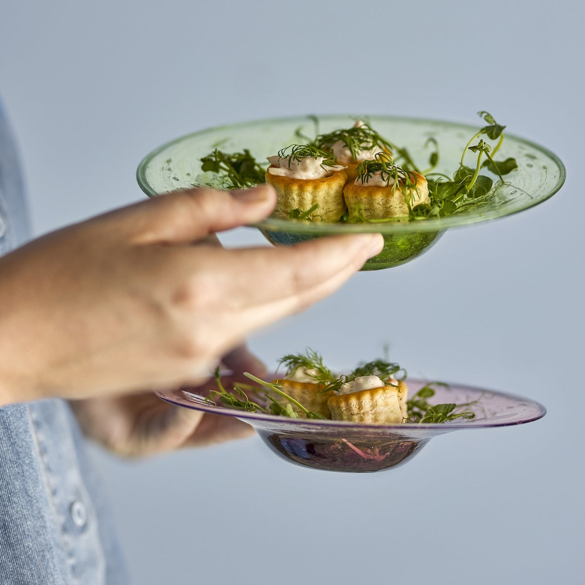 Sunil Glass Side Plates Set of 2 - Multi