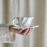 Shellie Stoneware Cup & Saucer 150ml - White