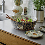 Hezha Stoneware Bowl 28cm - Blue