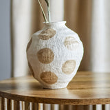 Byron Stoneware Vase 20.5cm - White