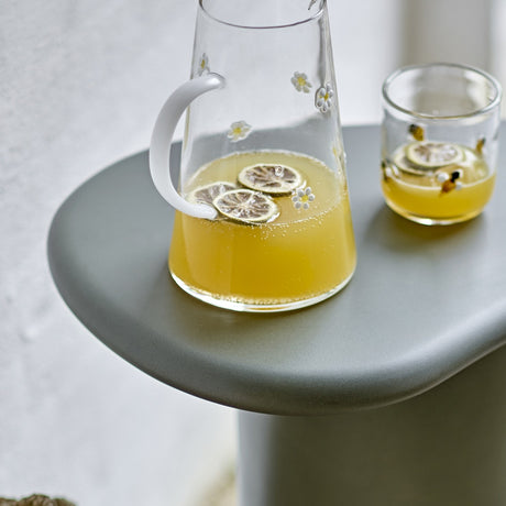 Buzz Floral Glass Jug 825ml - Clear