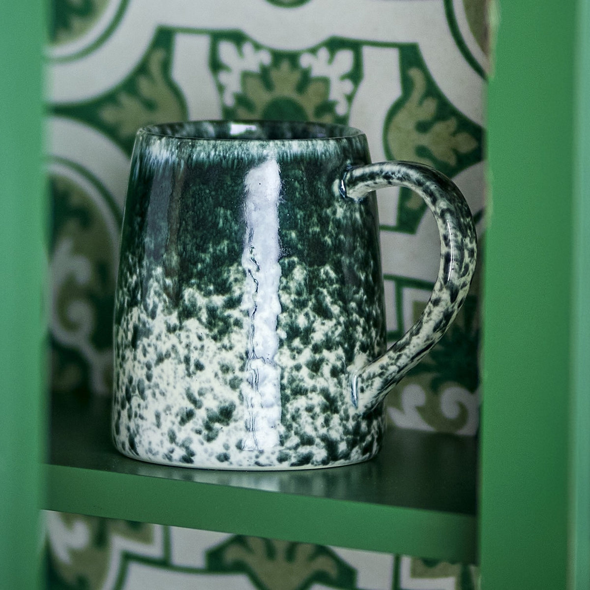 Winnie Stoneware Mugs 370ml Set of 4 - Green