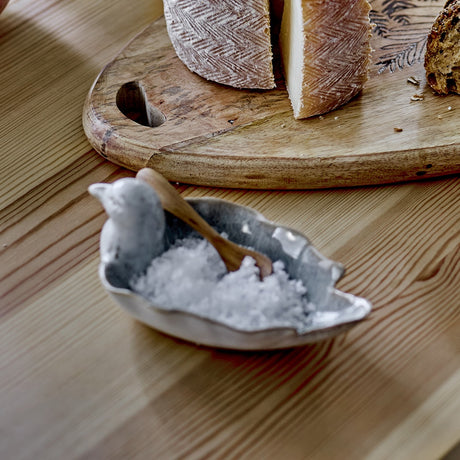 Chirp Bird Stoneware Bowl 13.5x8.5cm - White