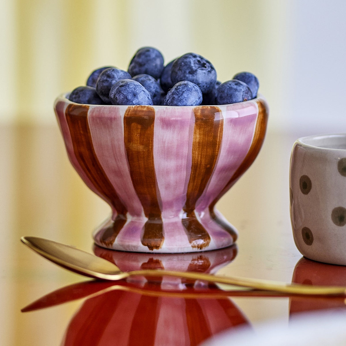 Nini Striped Stoneware Bowl 9cm - Multi