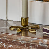 Nanda Bow Aluminium Candle Holder - Gold