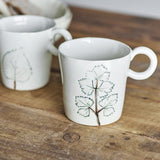 Aubrin Crackle Stoneware Cups 340ml Set of 2 - Cream