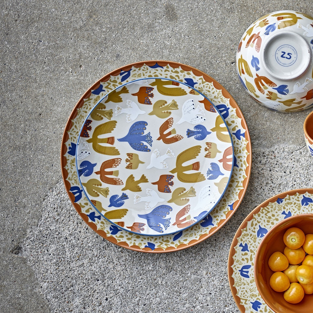 Anniversary Stoneware Dinner Plates Set of 2 - Multi