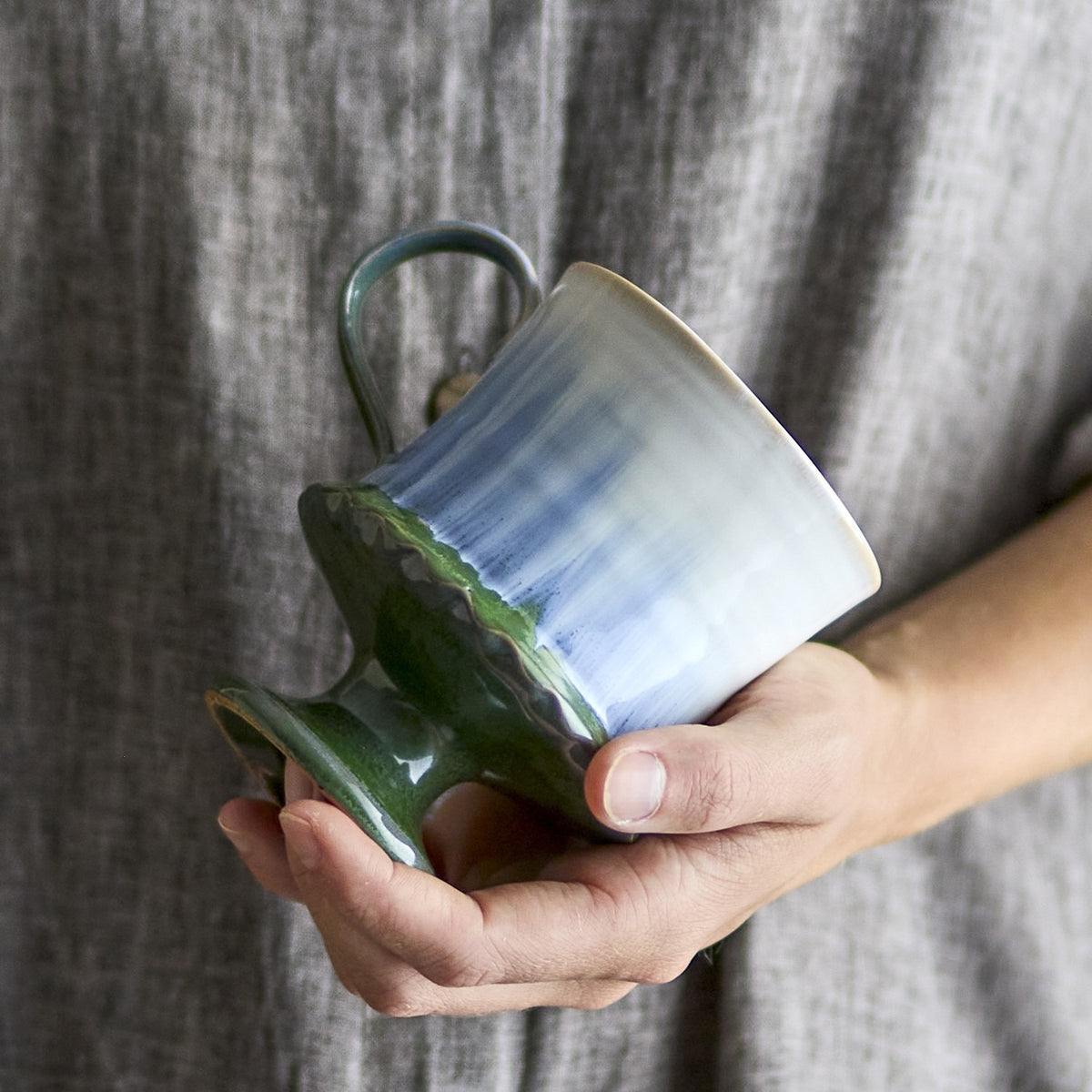 Odile Stoneware Mugs 250ml Set of 4 - Blue