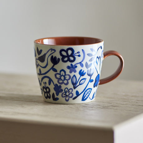 Figuria Floral Stoneware Mugs 300ml Set of 4 - Multi