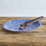Karine Floral Stoneware Platter - Blue