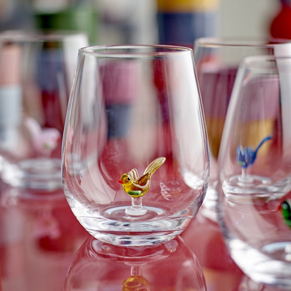 Misa Bird Tumblers Set of 4 - Clear