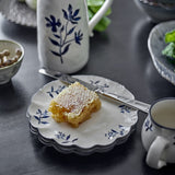 Eimy Floral Stoneware Side Plates Set of 4 - Cream