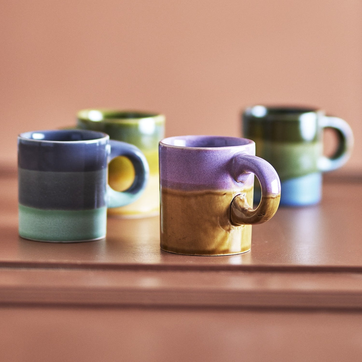 Joris Stoneware Mugs 140ml Set of 4 - Multi