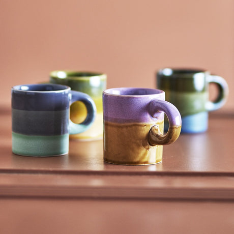 Joris Stoneware Mugs 140ml Set of 4 - Multi