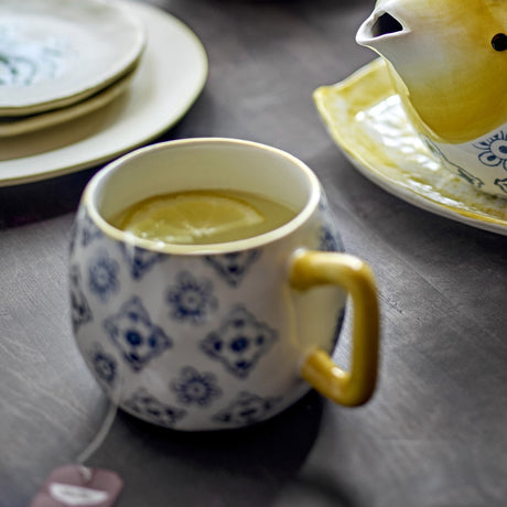 Wrenna Floral Stoneware Cups 400ml Set of 4 - Multi