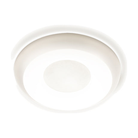 Superbold LED Wall & Ceiling Light 62.3cm in textured soft white, a round flush fixture with a deep white outer ring and glowing diffused centre, shown on a plain white background.