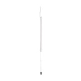 BIMU SV150 linear LED pendant light, a slender metal bar suspended by thin cables with a black weighted pull cord, shown in grey finish against a plain white background.