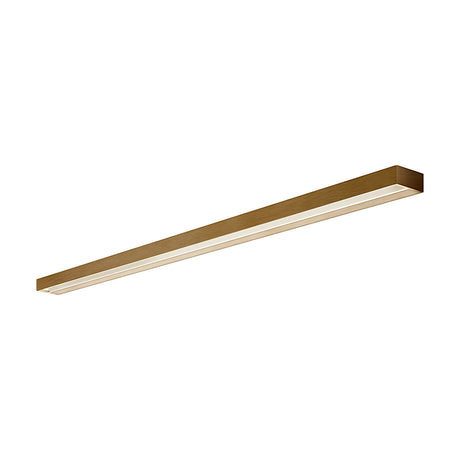 Zero Line Metal Linear Wall & Ceiling Light, 102cm brushed bronze bar with integrated LED diffuser strip, shown at an angle on a plain white background.
