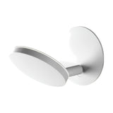Bella Direct Aluminium Recessed LED Wall Light in white, with a round wall plate, short stem and round tilting head, shown on a plain white background.