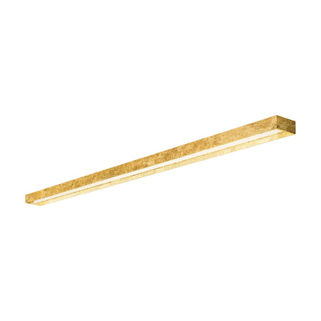 Zero Line Metal Linear Wall & Ceiling Light, a slim 102cm Gold Leaf finish bar with a white diffuser strip along its underside, shown on a plain white background.