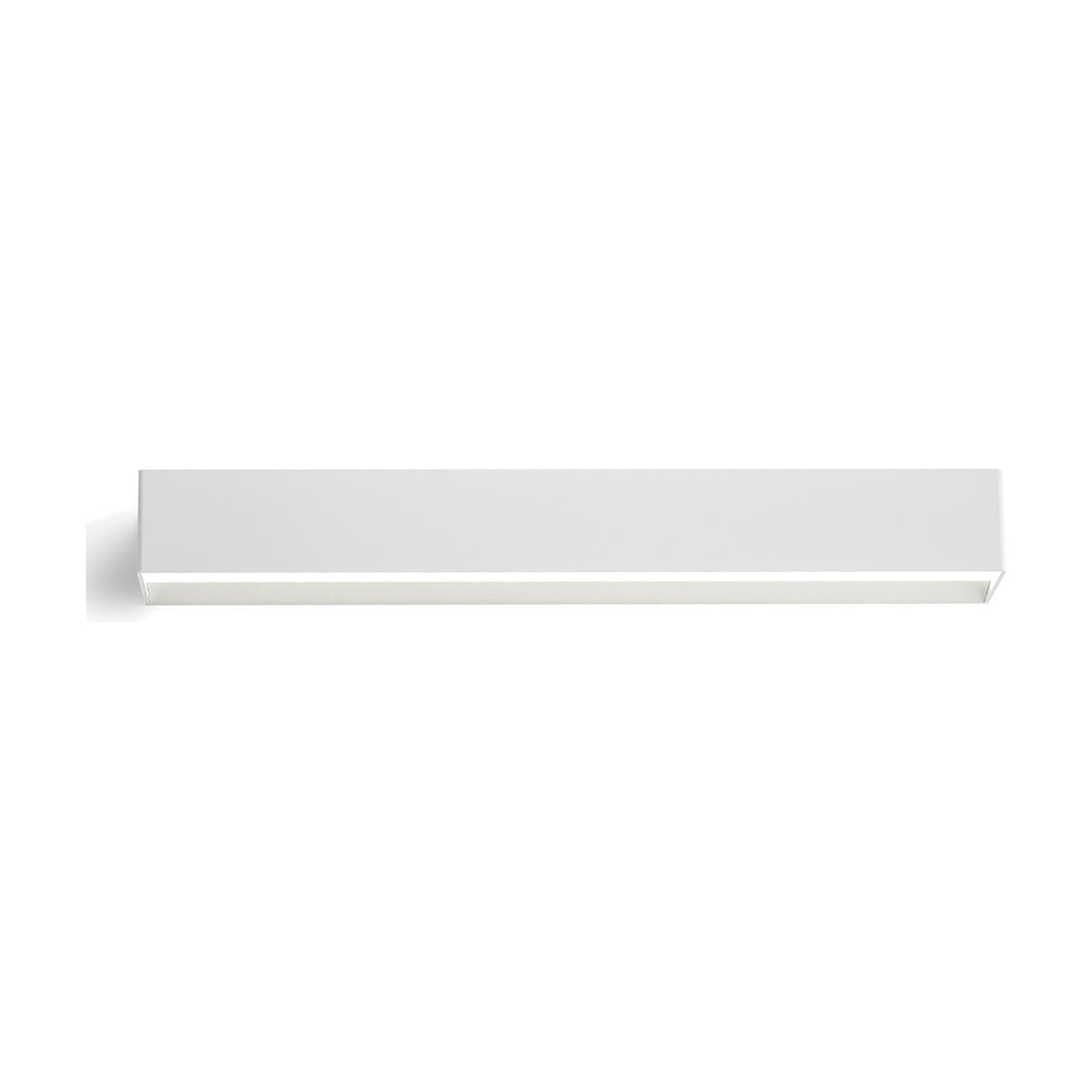 Toy S LED Wall Light 57.7cm in white, a slim rectangular bar with a bottom light strip and clean flat finish, shown on a plain white background.