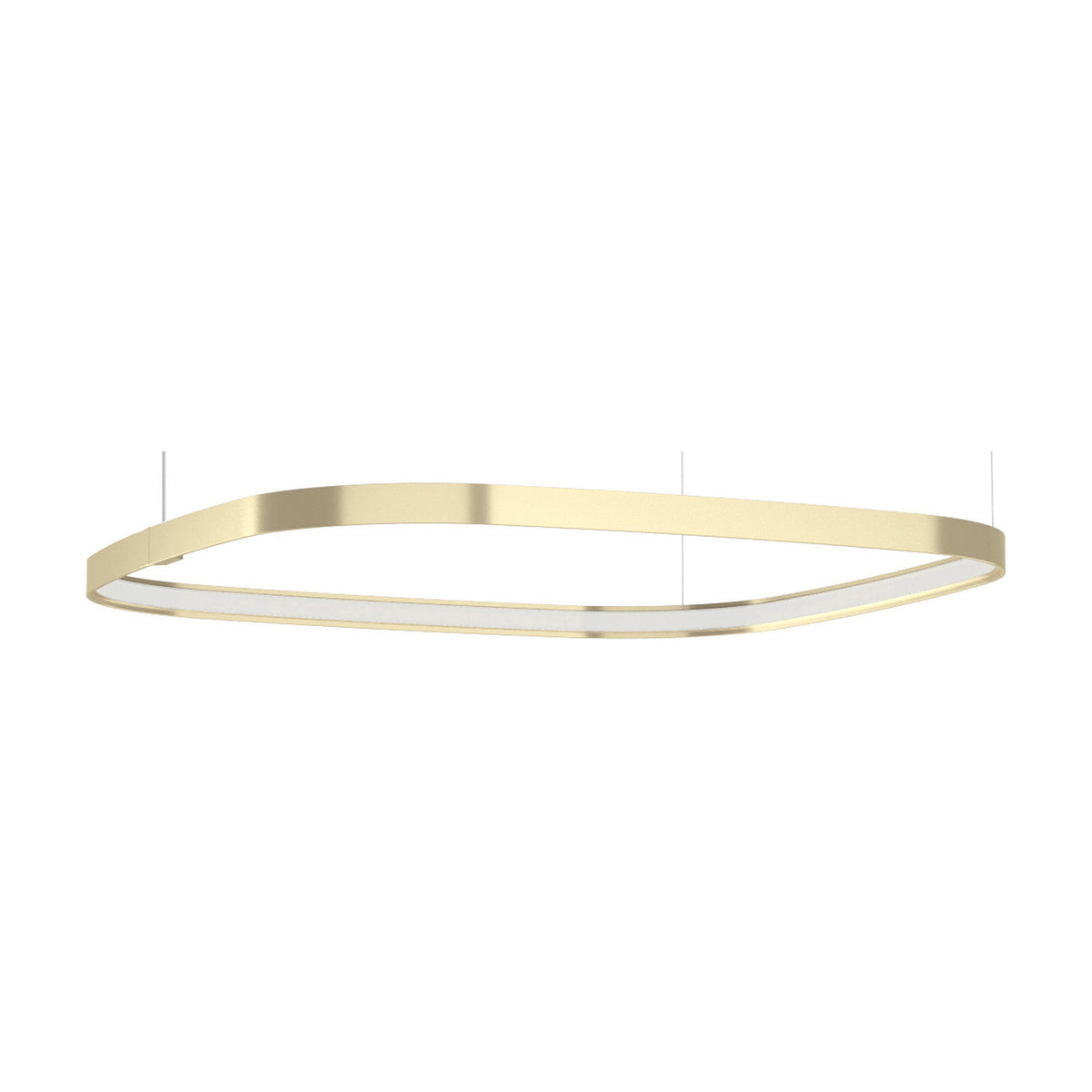 Zero Square 75 Aluminium Pendant Light Without Canopy - Champagne