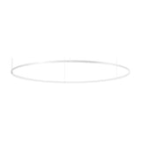Zero Round Aluminium Ring LED Pendant Light, a slim 193cm white circular pendant suspended on fine wires, shown against a plain white background.