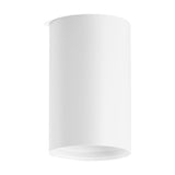 432 Ways Cylinder LED Ceiling Light in white, 10cm compact cylindrical surface-mounted fixture with integrated LED and ribbed downlight opening, shown on a plain white background.