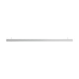 Brooklyn Line Aluminium Linear LED Pendant Light, a slim 102cm white bar fixture with two suspension cables, shown on a plain white background.