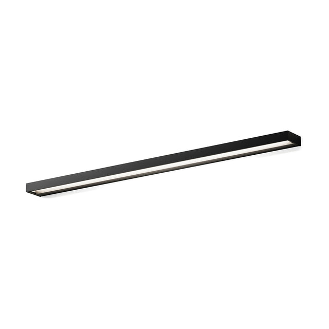 Zero Line Metal Linear Wall & Ceiling Light, 102cm, in matte black with a slim rectangular profile and integrated LED diffuser strip, shown on a plain white background.