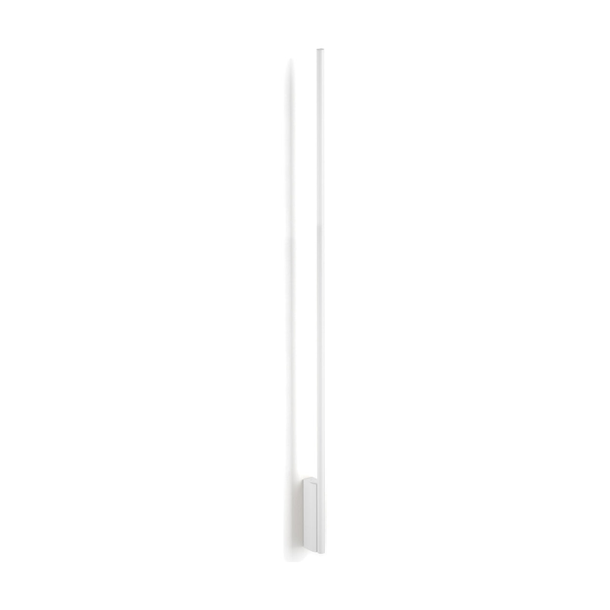 Hilow Line linear wall light, a slim 150cm white bar with integrated LED diffuser mounted on a small white bracket, shown against a plain white background.