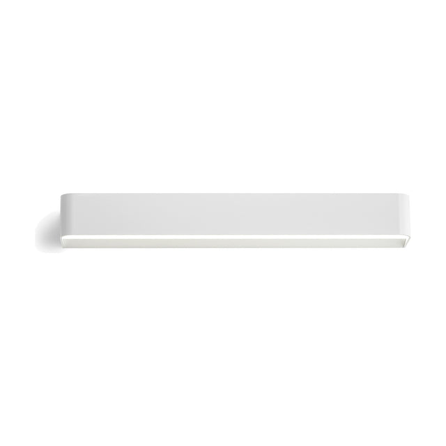 Toy R LED Wall Light 57.7cm in white, a slim rectangular bar with rounded ends and a bottom light strip, shown on a plain white background.