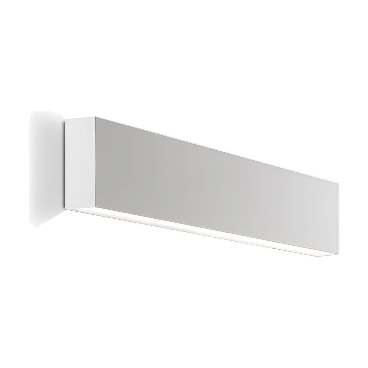 Giano Aluminium Linear LED Wall Light 51.8cm, a slim rectangular white bar fixture with a flat front and integrated LED strip along its length, shown on a plain white background.