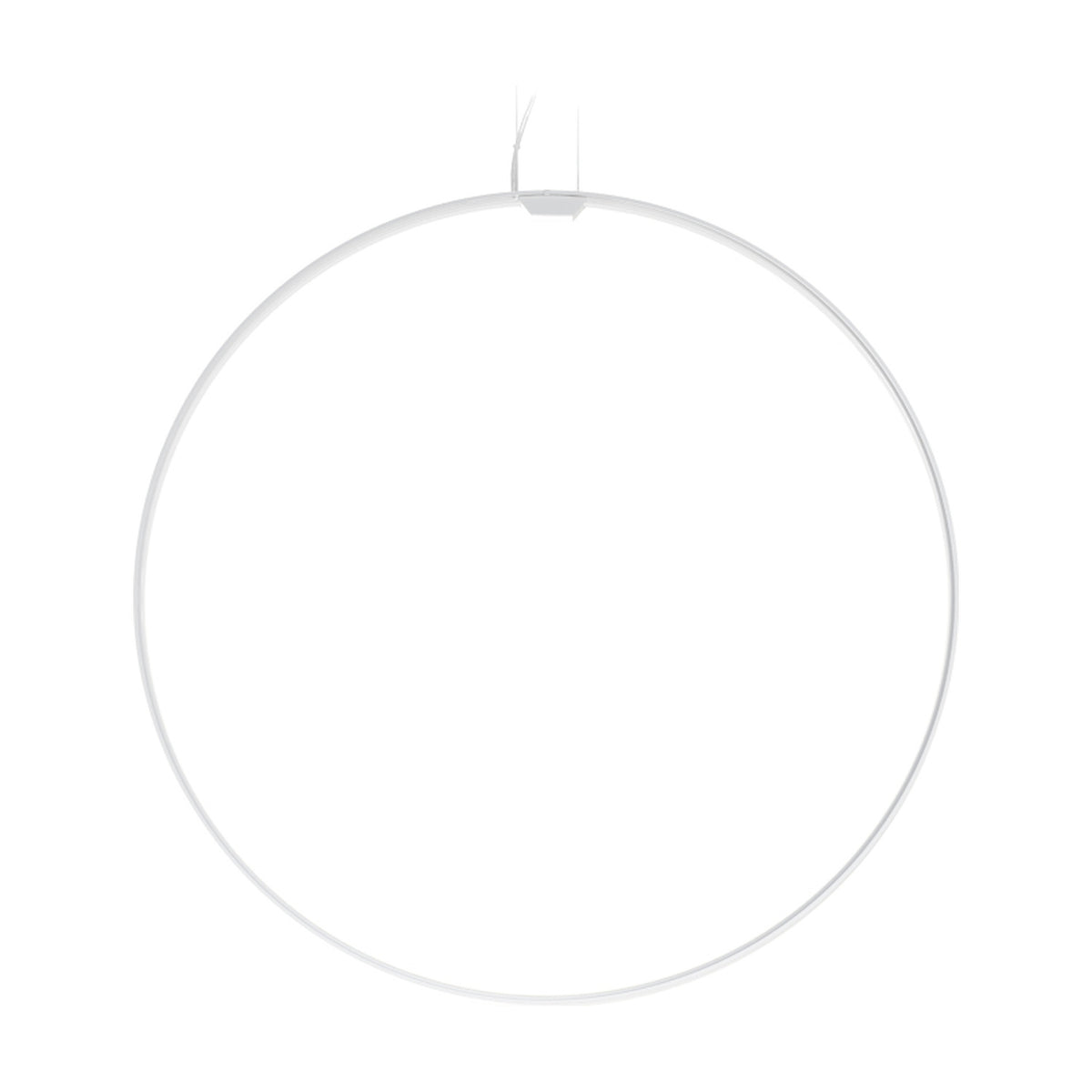 Zero Round Vertical Ring Pendant Light, a slim 74cm white circular pendant with integrated LED tracing the ring, shown on a plain white background.