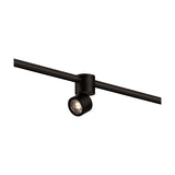 SIS Spotlight 36° Cylinder LED Track Spotlight in matte black, compact cylinder head on a track mount, shown on a plain white background.