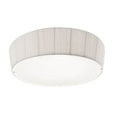 Plafonet 60 Ribbon LED ceiling light, a wide shallow drum fixture with a pleated white ribbon shade and flat white diffuser base, shown on a plain white background.