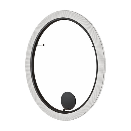 Roda PF/200 ribbon LED wall and ceiling light with a large circular ring in pleated white translucent fabric around a matte black inner frame, shown on a plain white background.