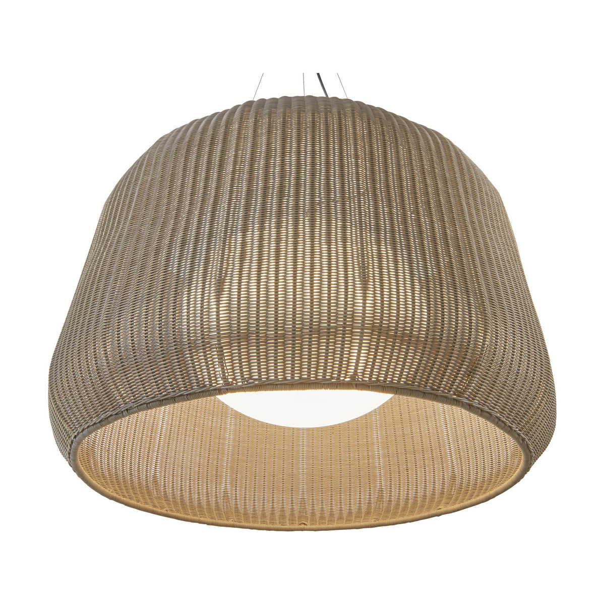 Fora 90 Drum LED Outdoor Pendant Light - Light Beige