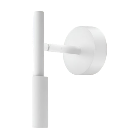 Tubino Aluminium LED Wall & Ceiling Light in white, showing a slim tube fixture mounted on a short arm from a round wall plate, set against a plain background.