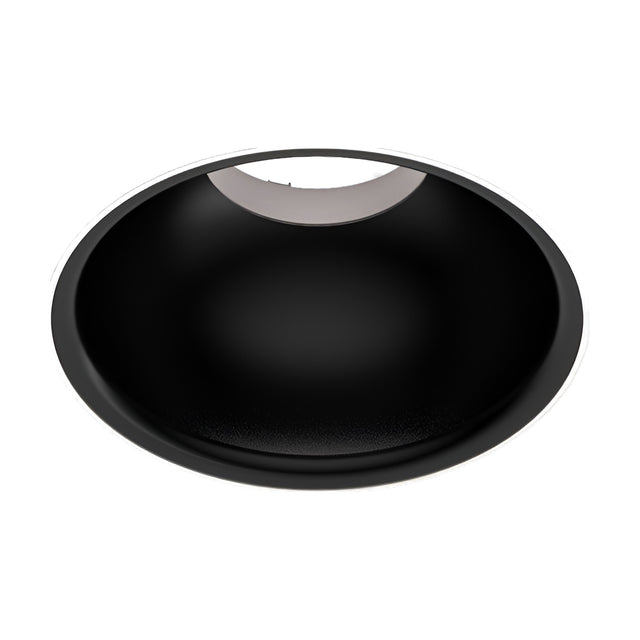 Bug Halo Recessed LED Downlight in black, round deep-set reflector with integrated LED, shown against a plain white background.