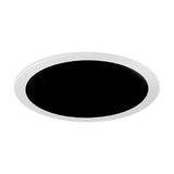 Nick Aluminium Round Recessed LED Downlight 6cm in white, showing a slim white ring frame with black interior, integrated LED, on a plain white background.