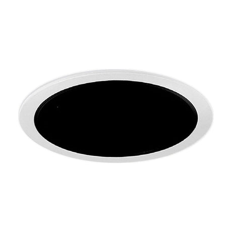 Nick Aluminium Round Recessed LED Downlight 6cm in white, showing a slim white ring frame with black interior, integrated LED, on a plain white background.