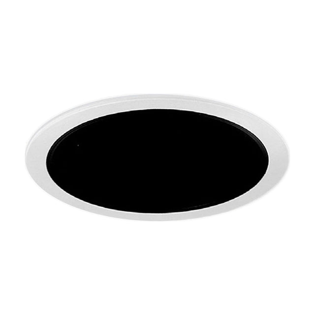Nick Aluminium Round Recessed LED Downlight 6cm in white, showing a slim white ring frame with black interior, integrated LED, on a plain white background.