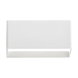 Toy S LED Wall Light in white, a compact rectangular box with clean edges and a slim light-emitting opening along the lower edge, shown on a plain white background.