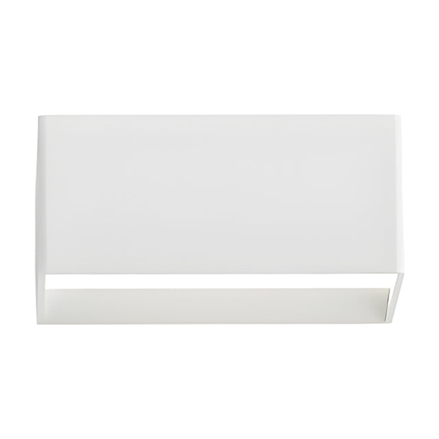 Toy S LED Wall Light in white, a compact rectangular box with clean edges and a slim light-emitting opening along the lower edge, shown on a plain white background.