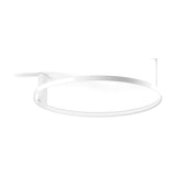 Zero Round Aluminium Ring LED Wall & Ceiling Light 74cm in white, a slim circular ring fixture mounted on a rectangular bracket, shown against a plain white background.