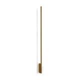 Hilow Line Linear Wall Light in Brushed Bronze, a slim 150cm vertical LED rod mounted on a small rectangular base bracket, shown against a plain white background.