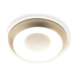 Round Superbold LED wall and ceiling light, 62.3cm, brushed champagne finish with a white illuminated ring around a matching centre disc, shown on a plain background.